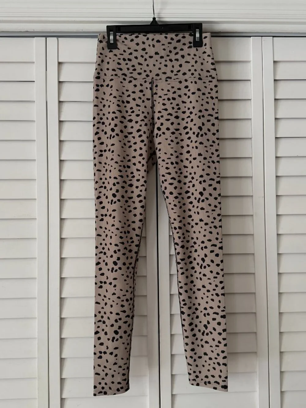 Beach Riot Ribbed Ayla Leggings Taupe Spot - Size M